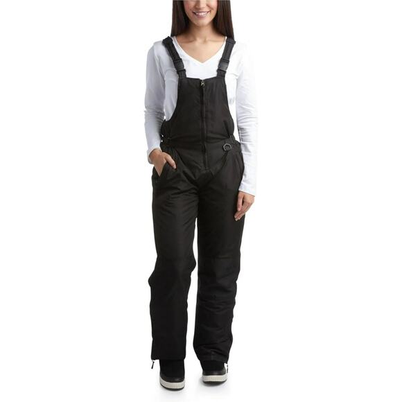 New Bass Creek Women's Ski Pants Insulated Waterproof Snow Bib Overalls - Picture 1 of 8